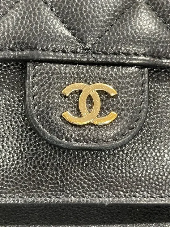 Chanel Lambskin Quilted Classic Pouch with Handle Black (JB1443) - Picture 7 of 13